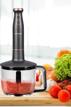 Bestmax Antrasit Geniş Hazneli 1500w Paslanmaz Çelik 3in1 Multi Blender Set