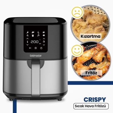 Crispy 7L Geniş Hazneli XXL Dokunmatik 8 Ön Ayarlı Airfryer Sıcak Hava Fritözü