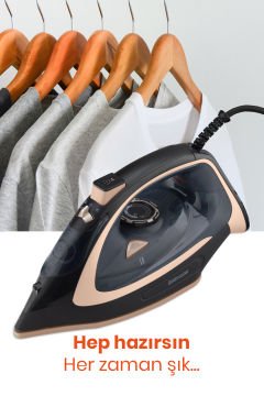 Extrajett 2600 Watt Seramik Ağır Taban Teknolojisi İle Kolay Kırışık Gideren 180 gr Şok Buharlı Ütü