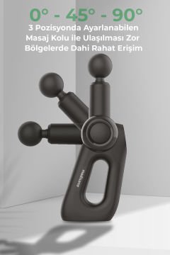 Alman Tasarım 15 Başlıklı Darbeli Titreşimli Isıtmalı Şarjlı Kas Sporcu Masaj Tabancası Masaj Aleti