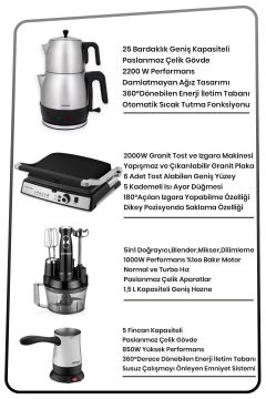 GoldMaster Hürrem Elektrikli Mutfak Çeyiz Seti 4 Lü Paket
