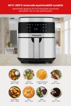 Avantajlı İkili Set 7 Litre İnox XXL Airfryer Sıcak Hava Fritöz Mısır Patlatma Pop Corn Makinesi