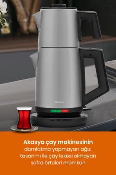 Silver Avantajlı İkili Set Çay Makinesi Ve Tost Makinesi