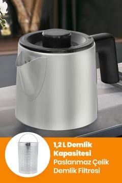 Silver Avantajlı İkili Set Çay Makinesi Ve Tost Makinesi