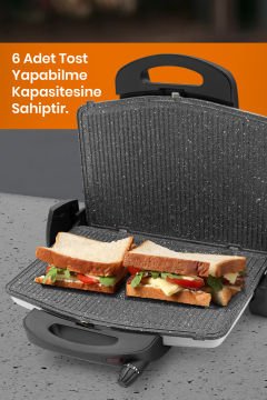 Süt Beyazı Avantajlı İkili Set Paketi Çelik Türk Kahve Makinesi Tost Izgara Makinesi