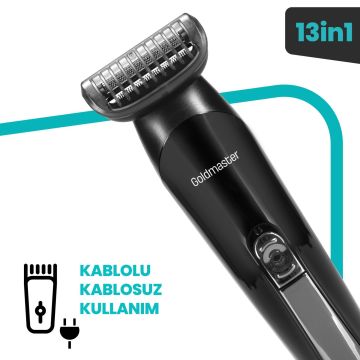 Trend Saç Sakal Vücut Tıraş Makinesi 13 In 1 Standlı Full Adaptörlü Erkek Bakım Seti