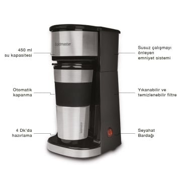 Magic Coffee Termos Bardaklı Kişisel Filtre Kahve Makinesi In-6310