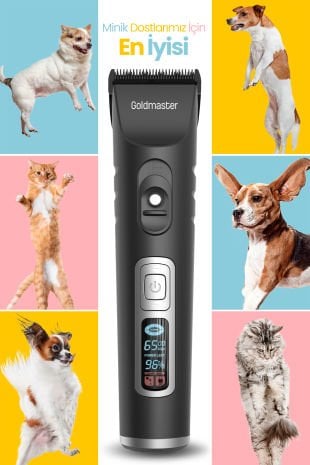Pasha Led Ekran 10 in 1 Ayarlanabilir Şarjlı Kedi Köpek Tıraş Makinesi Evcil Hayvan Tüy Kesme Aparat