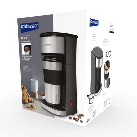 GoldMaster Tutku Seyahat Termos Bardaklı Bpa İçermeyen Kişisel Filtre Kahve Makinesi