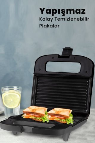Goldmaster Avantajlı İkili Set Paketi Cam Demlikli Çay Makinesi Ve Su Isıtıcısı Mini Tost Makinesi