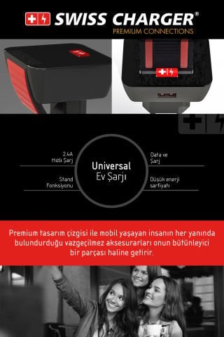 SWISS CHARGER SCH 20022 ECOMAX 2.4A ŞARJ CİHAZI