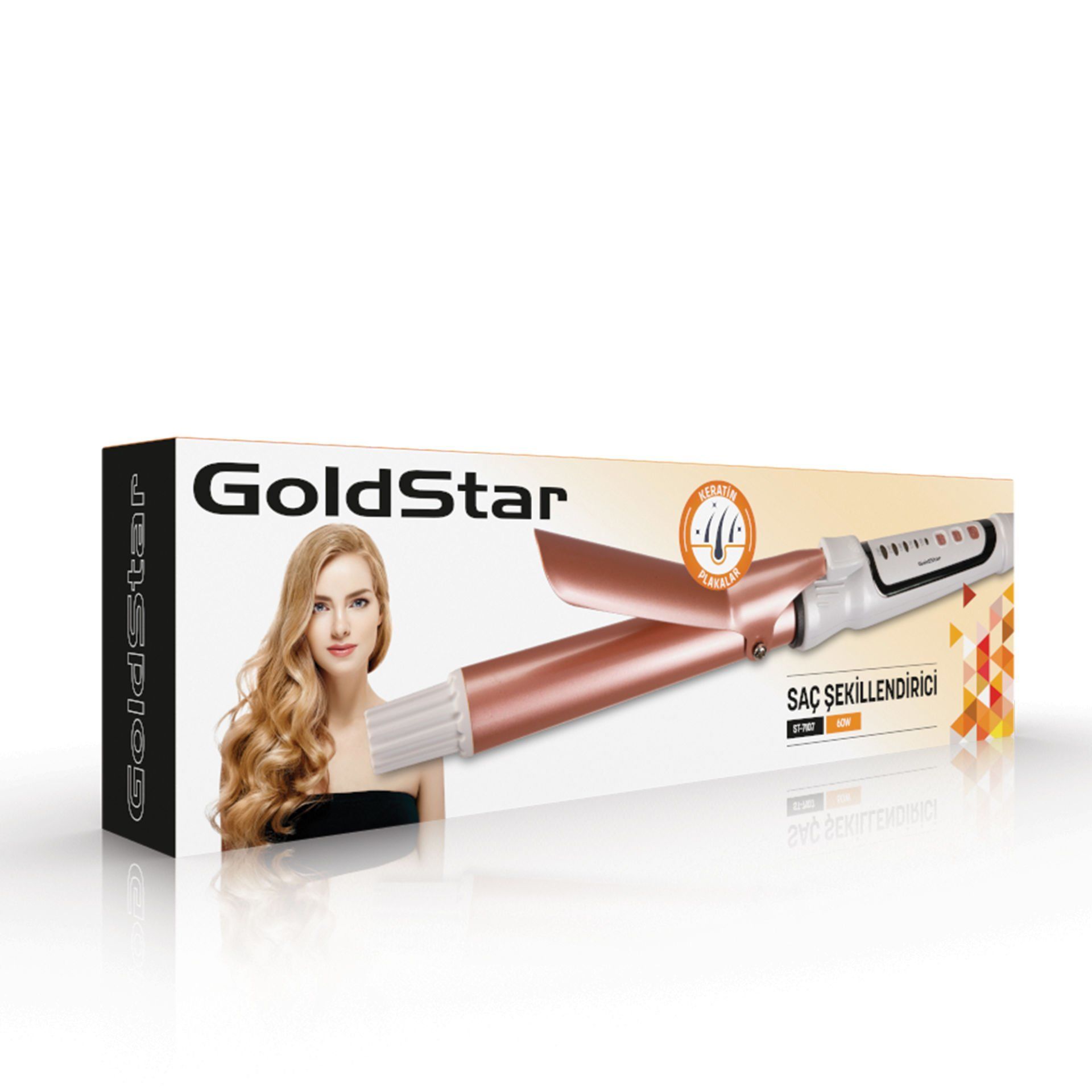 Goldstar Turmalin Seramik Plakalı Saç Şekillendirici Maşa