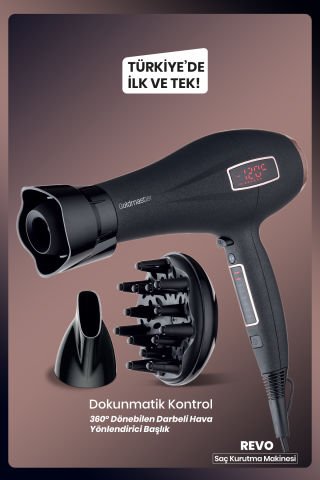 Revo Dokunmatik Kontrollü Saç Kurutma Makinesi Gm-7194.